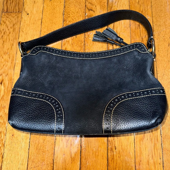 Dooney & Bourke Women's Handbag Purse Black Leather Slim Shoulder Hobo Bag - Picture 4 of 5